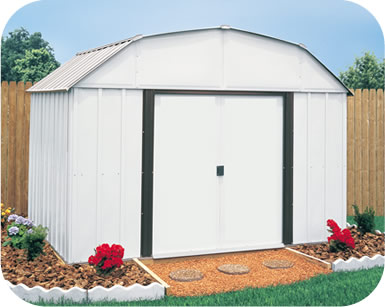Arrow 10x8 Yorktown Metal Backyard Storage Shed Kit
