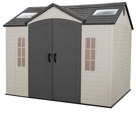 Lifetime 10x8 Plastic Backyard Storage Shed w/ Floor