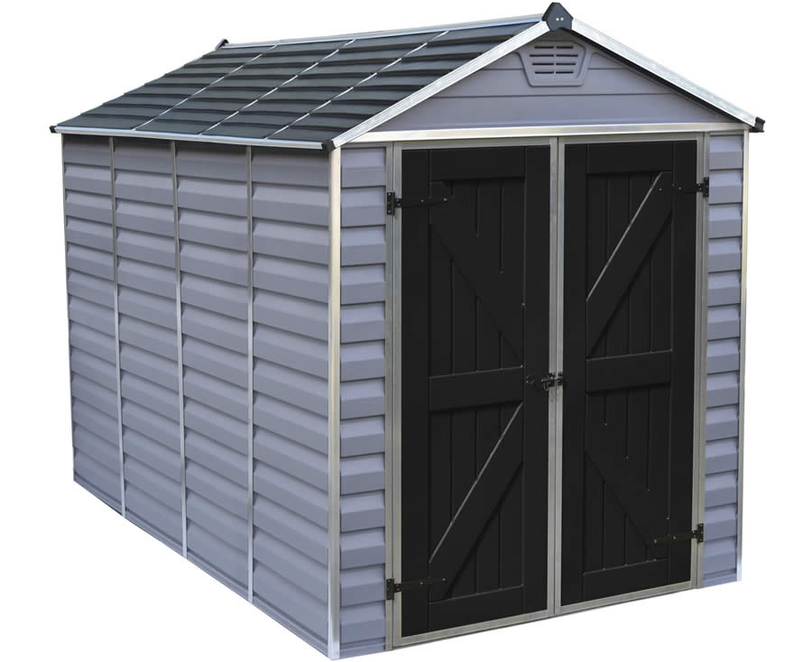 Palram 6x10 Skylight Storage Shed - Gray