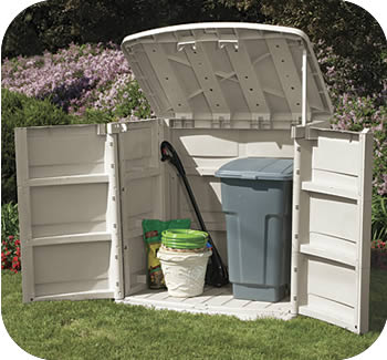 Suncast 5x3 Horizontal Resin Garden Storage Shed w/ Floor