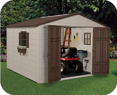 Suncast 10x10 Resin Backyard Storage Shed w/ Floor