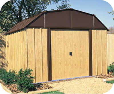 Arrow 10x14 Woodview Metal Backyard Storage Shed Kit