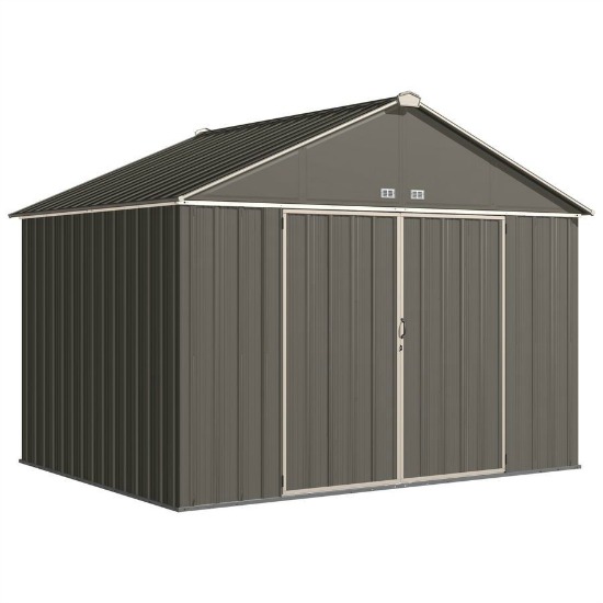 Arrow 10x8 Ezee Storage Shed Kit - Charcoal & Cream