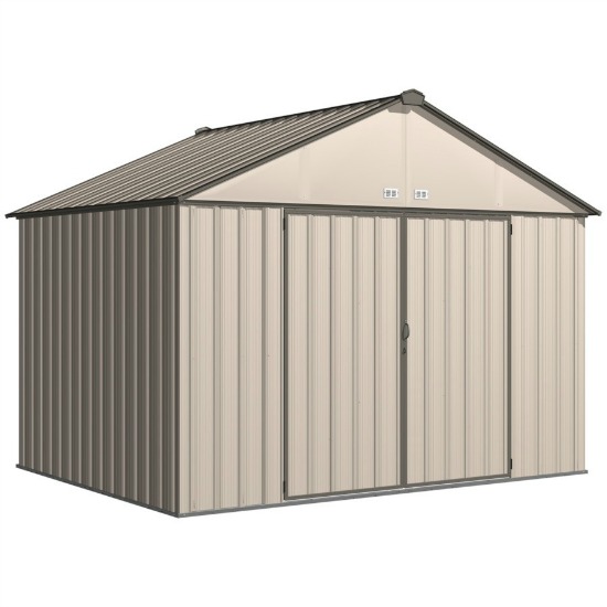 Arrow 10x8 Ezee Storage Shed Kit - Cream & Charcoal