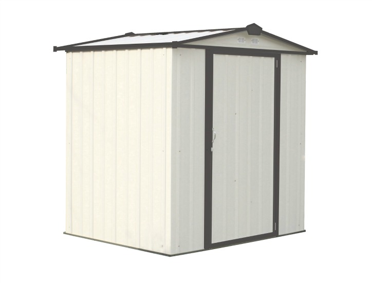 Arrow 6x5 Ezee Storage Shed Kit - Cream & Charcoal