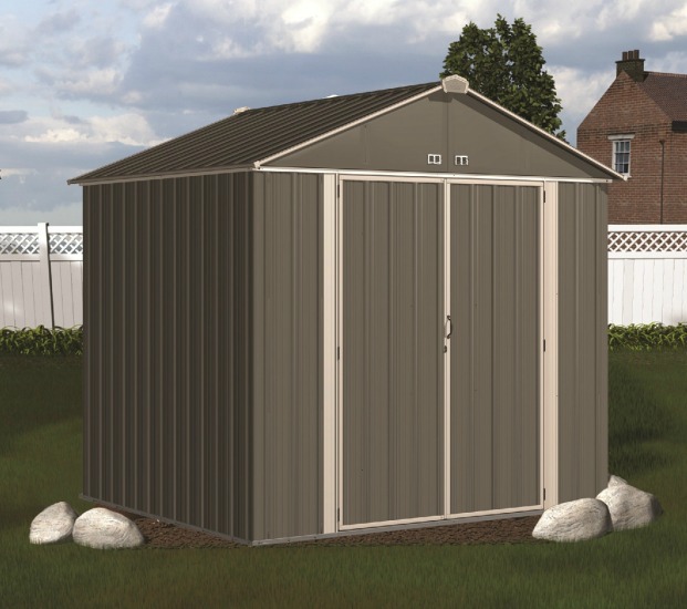 Arrow 8x7 Ezee Storage Shed Kit - Charcoal & Cream