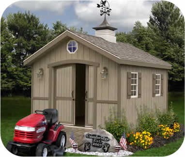 Cambridge 10x12 Wood Storage Shed Kit