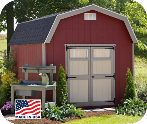 little cottage company gambrel barn 10' x 12' storage shed