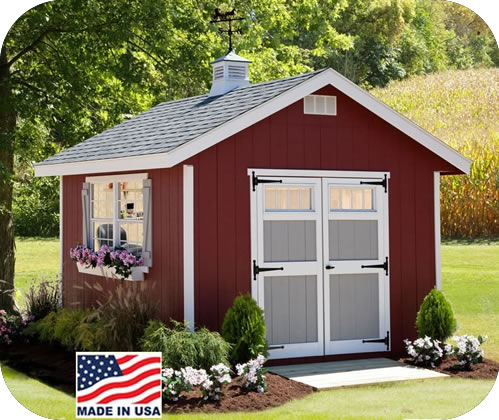 EZ-Fit Homestead 10x10 Wood Storage Shed Kit