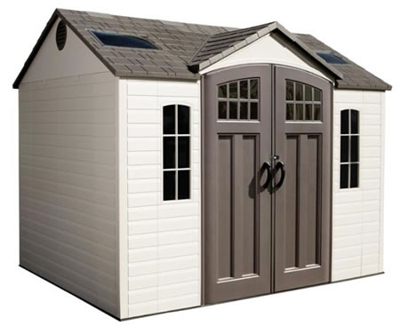 Home / Suncast 8x8 Resin Plastic Storage Shed (with floor & skylight ... Lifetime 10'x8' Plastic Backyard Storage Shed with Floor, Window ...
