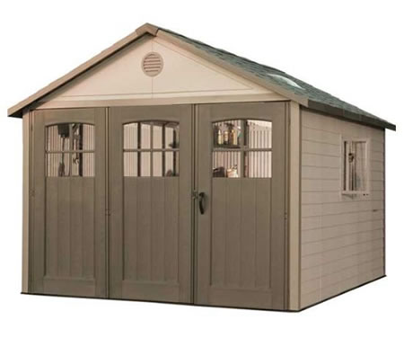 Lifetime 11x18 Plastic Storage Shed w/ 9' doors