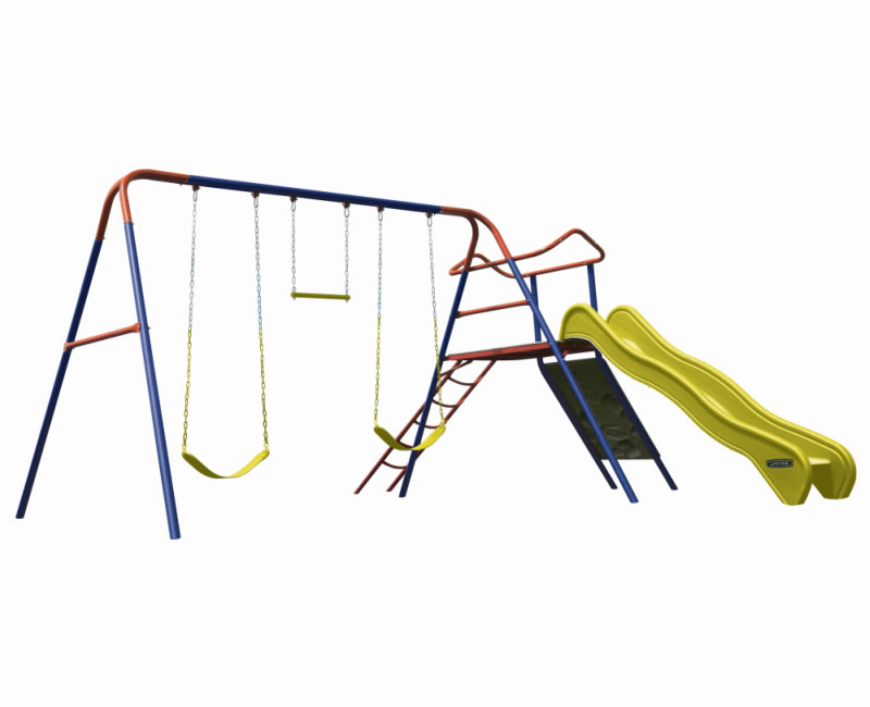 Lifetime Climb and Slide Playset Metal Swing Set - Primary Color Lifetime Climb and Slide Playset Metal Swing Set - Primary Color