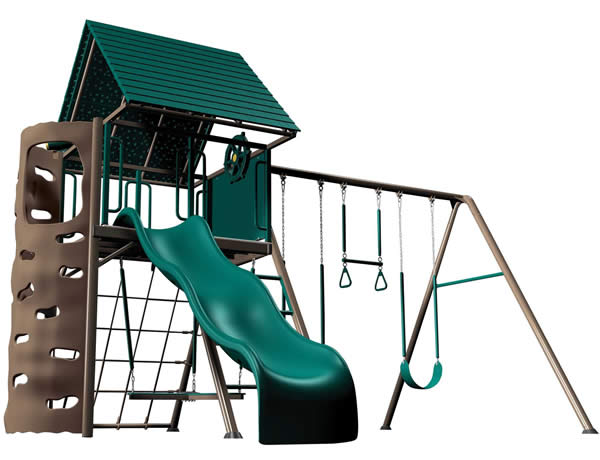 Lifetime Metal Playset with Clubhouse - Earthtone