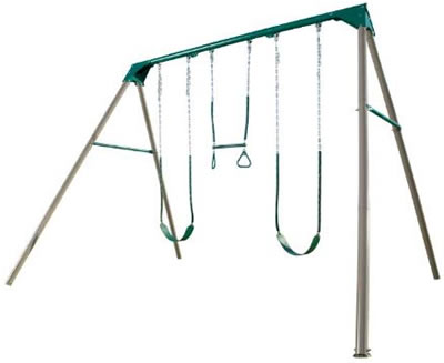 Lifetime Heavy-Duty A-Frame Metal Swing Set Kit - Earthtone