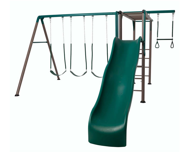 Lifetime Monkey Bar Metal Swing Set - Earthtone