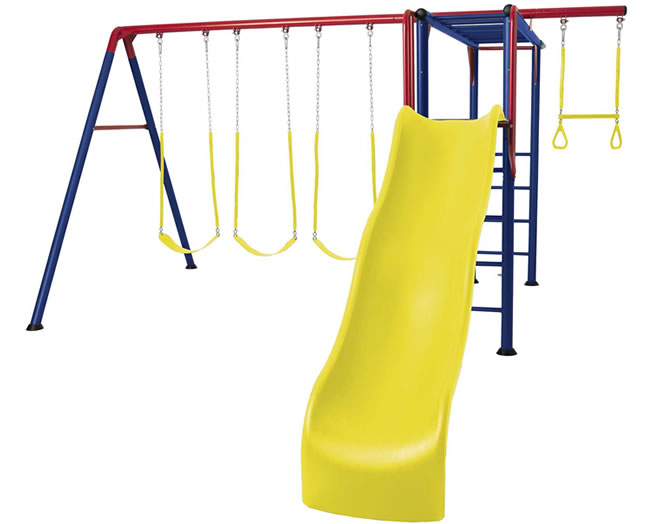 Lifetime Monkey Bar Metal Swing Set - Primary Colors