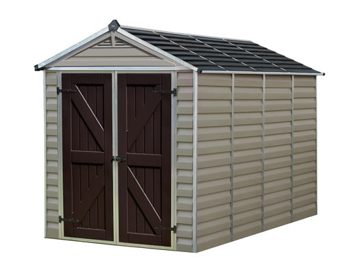 Palram 6x10 Skylight Storage Shed Kit - Tan