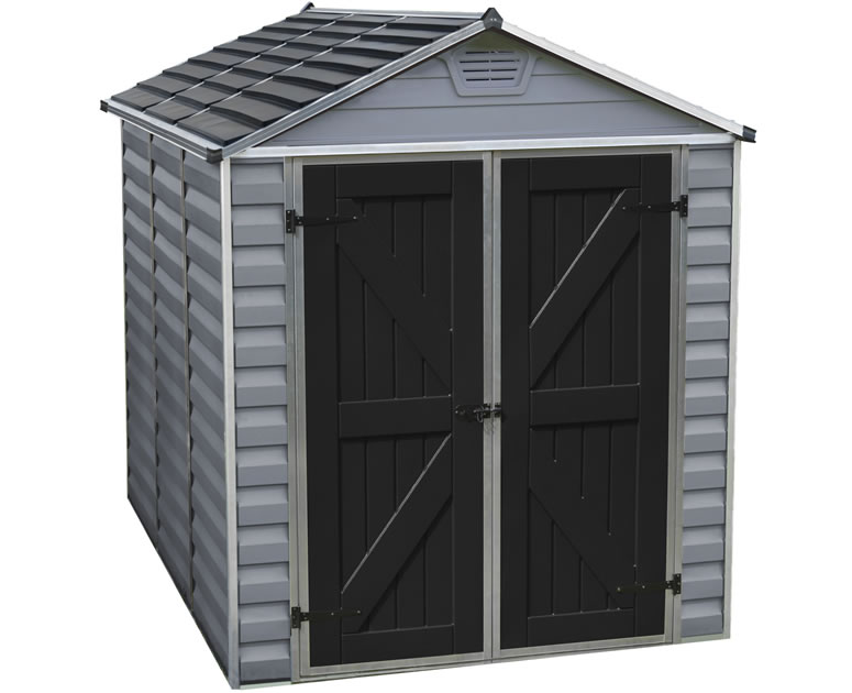 Palram 6x8 Skylight Storage Shed Kit - Gray