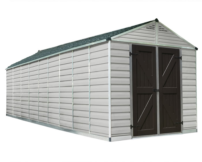 Palram 8x20 Skylight Storage Shed Kit - Tan