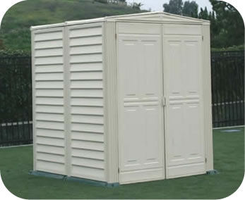 5x5 yardmate vinyl storage shed w floor duramax sheds 3 handle storage ...