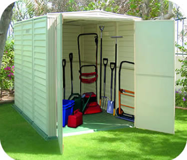 ... DuraMax DuraMate, Woodbridge and YardMate series vinyl storage sheds