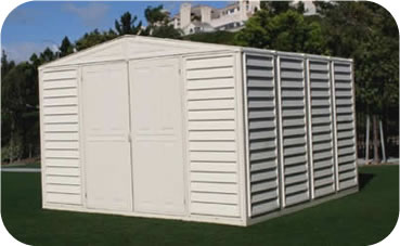 duramax 10x10 woodbridge vinyl storage shed 00481