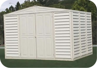 DuraMax 10x8 WoodBridge Vinyl Storage Shed