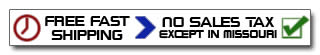 Free Shipping and No Sales Tax! Free Shipping and No Sales Tax