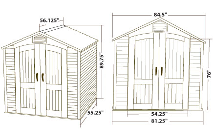 60057 Lifetime Shed Dimensions