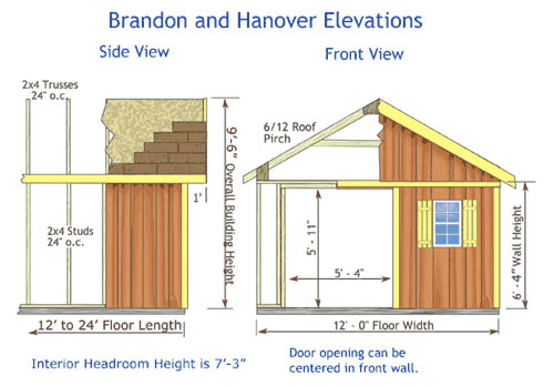 Brandon Storage Shed Dimensions