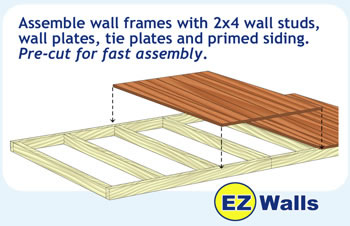 Wood Storage Shed Wall Frames